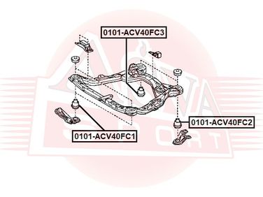 Asva 0101-ACV40FC1 Сайлентблок подрамника | перед прав/лев | - 2