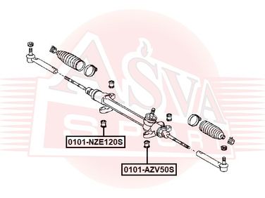 Asva 0101-NZE120S Сайлентблок рулевой рейки | перед прав | - 2