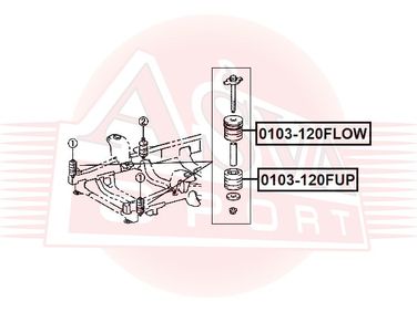 Asva 0103-120FLOW Подушка подрамника | перед | - 2
