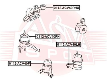 Asva 0112-ACV40LH Подушка двигателя | лев | - 2