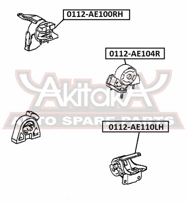 Asva 0112-AE110LH Подушка двигателя | лев | - 2