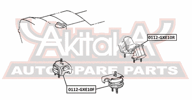 Asva 0112-GXE10R Подушка двигателя | зад прав/лев | - 2