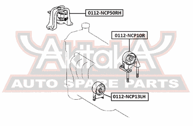 Asva 0112-NCP50RH Подушка двигателя | прав | - 2