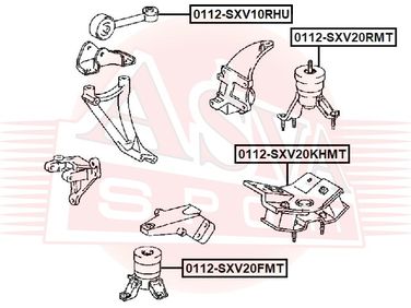 Asva 0112-SXV20RMT Подушка двигателя МТ | зад прав/лев | - 2