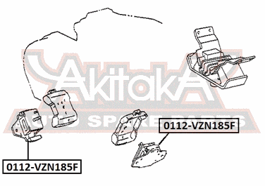 Asva 0112-VZN185F Подушка двигателя | перед прав/лев | - 1