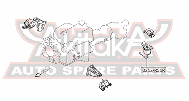 Asva 0212-R51R Подушка двигателя | зад прав/лев | - 2