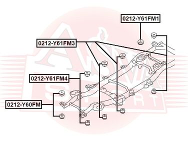 Asva 0212-Y60FM Подушка рамы - 2