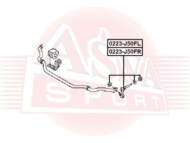 Asva 0223-J50FL Тяга стабилизатора | перед лев | - 2