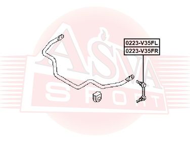 Asva 0223-V35FL Тяга стабилизатора | перед лев | - 2