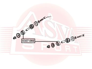 Asva 0307-060 Сайлентблок реактивной тяги | перед | - 2