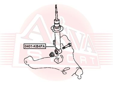 Asva 0401-KB4FA Сайлентблок амортизатора | перед прав/лев | - 2