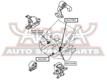 Asva 0412-CW5F Подушка двигателя cvt/мт | перед прав/лев | - 2