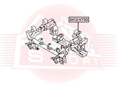 Asva 0412-V75D Подушка дифференциала | перед прав/лев | - 2