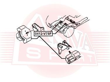 Asva 0412-V78F Подушка двигателя at/mt | перед прав/лев | - 2