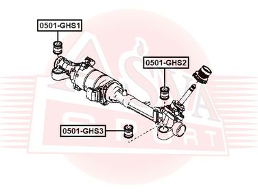 Asva 0501-GHS2 Сайлентблок рулевой рейки | перед лев | - 2