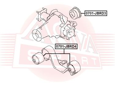 Asva 0701-JBRD4 Сайлентблок дифференциала | зад прав/лев | - 2