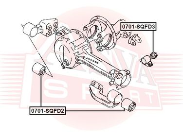 Asva 0701-SQFD2 Подушка дифференциала | перед прав/лев | - 2