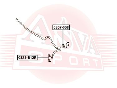 Asva 0807-008 Втулка стабилизатора | зад прав/лев | - 2