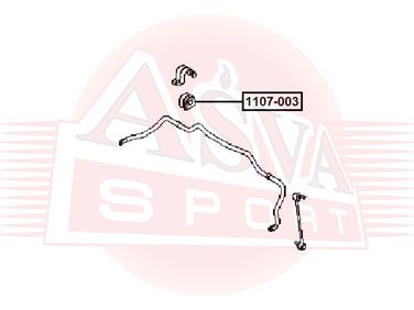 Asva 1107-003 Втулка стабилизатора | перед прав/лев | - 2