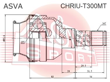 Asva CHRIU-T300MT Шрус внутренний | лев | - 2