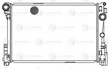 Luzar LRc 1513 Радиатор охл. для а/м Mercedes-Benz c (w204) (07-)/e (w212) (09-) m/7аt - 3