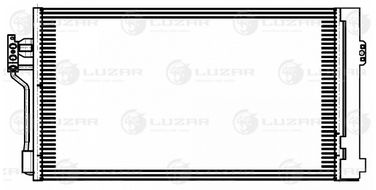 Luzar LRAC 1504 Радиатор кондиц. с ресивером для а/м Mercedes Benz Vito/Viano (03-) - 3