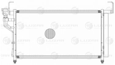 Luzar LRAC 08H4 Радиатор кондиц. с ресивером для а/м Hyundai H-1 Starex (07-) 2.5TD/2.4i - 3