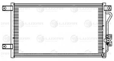 Luzar LRAC 1126 Радиатор кондиц. для а/м Mitsubishi Pajero Sport (k90) (98-) M/A - 3