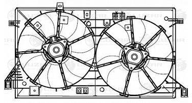Luzar LFK 2549 Э/вентиляторы охл. с кожухом (2 вент.) для а/м Mazda 3 (bl) (09-) 1.6i - 3