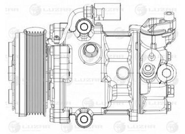 Luzar LCAC 1853 Компрессор кондиц. для а/м VW Polo Sedan (10-) 1.6i - 3