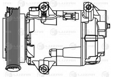 Luzar LCAC 0909 Компрессор кондиц. для а/м Renault Megane II (02-) 1.4i/1.6i - 3