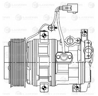 Luzar LCAC 1990 Компрессор кондиц. для а/м Toyota Land Cruiser 200 (07-) 4.5D/4.6i - 3