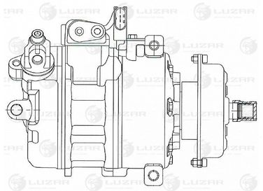 Luzar LCAC 1825 Компрессор кондиц. для а/м VW Touareg (02-)/Transporter T5 (03-) 2.5TDi - 3