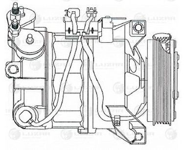 Luzar LCAC 1054 Компрессор кондиц. для а/м Volvo S80 (06-)/xc60 (08-)/xc70 (07-) 2.4d/2.5t - 3