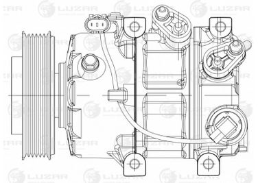 Luzar LCAC 0811 Компрессор кондиц. для а/м Hyundai Sonata YF (10-)/Kia Optima (11-) 2.0i/2.4i - 3