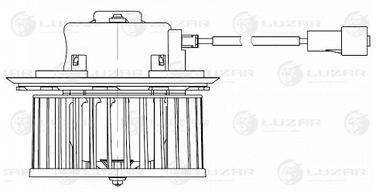 Luzar LFh 0548 Э/вентилятор отоп. для а/м Daewoo Nexia New (08-) - 3