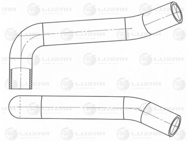 Luzar LPK 0323 Патрубки охл. для а/м ГАЗель Next Evotech 2.7 (epdm, кмпл., 2шт.) - 2