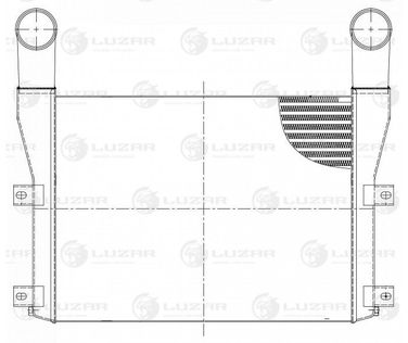 Luzar LRIC 03204 ОНВ (радиатор интеркулера) для а/м ПАЗ 3204-03 4ISBe (lric 03204) - 3