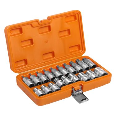 AIRLINE AT-BS-33 Набор головок 1/2 DR torx e10-e24 и головок со вставками torx t20-t70 длиной 55мм 19 предметов в кейсе - 2