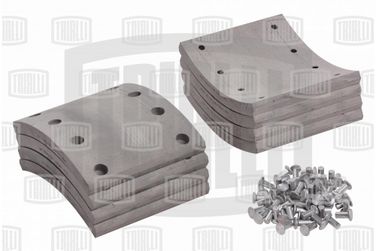 Trialli BLT 1211 Накладка торм. колодки для а/м МАЗ 6422 Р/К 8 шт. R1 с закл. 160х187,5 - 1
