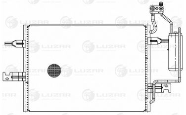 Luzar LRAC 2131 Радиатор кондиц. с ресивером для а/м Opel Meriva a (03-) - 3
