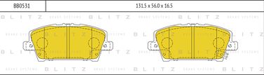 Blitz BB0531 Колодки тормозные дисковые | перед | - 1