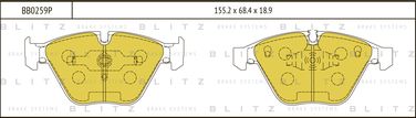 Blitz BB0259P Колодки тормозные дисковые | перед | - 1