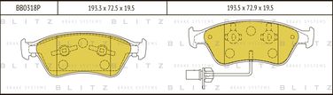 Blitz BB0318P Колодки тормозные дисковые | перед | - 1
