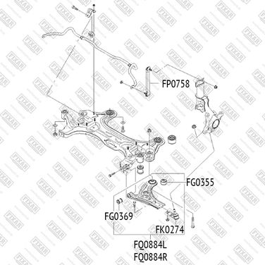 FIXAR FG0355 Сайлентблок рычага | перед | - 2