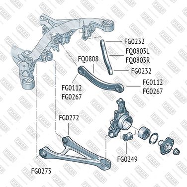 FIXAR FG0272 Сайлентблок рычага подвески | зад прав/лев | - 2
