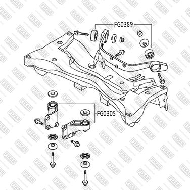 FIXAR FG0389 Сайлентблок опоры заднего дифференциала - 2