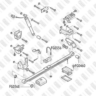 FIXAR FG0460 Сайлентблок задней рессоры - 2