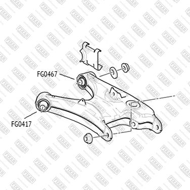 FIXAR FG0467 Сайлентблок рычага подвески | зад | - 2
