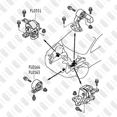 FIXAR FL0163 Опора двигателя левая - 2